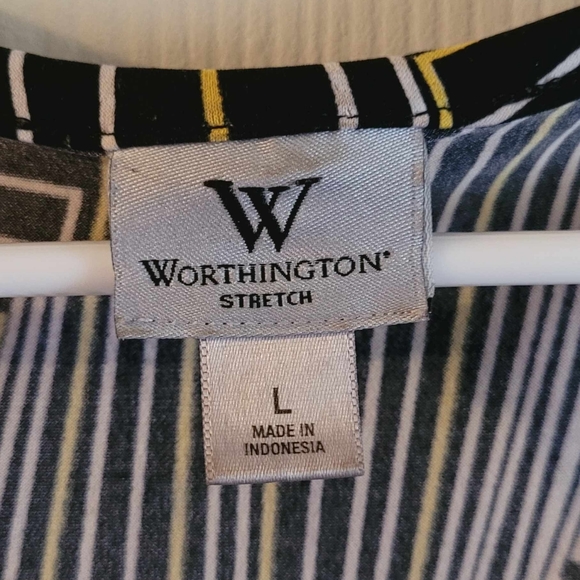 Linen summer large striped dress - Picture 4 of 5